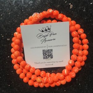Neon Orange Opaque Beads